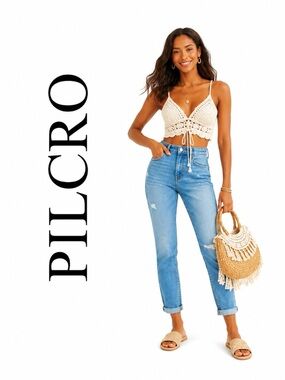 ANTHROPOLOGIE Pilcro Ripped High Rise Cropped Skinny Jeans